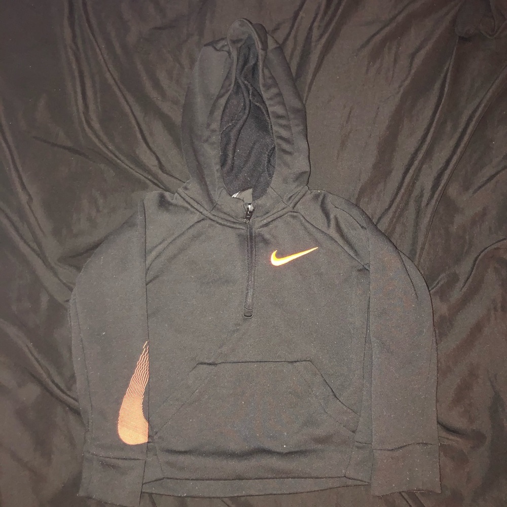 boys size 3t black and orange nike hoodie